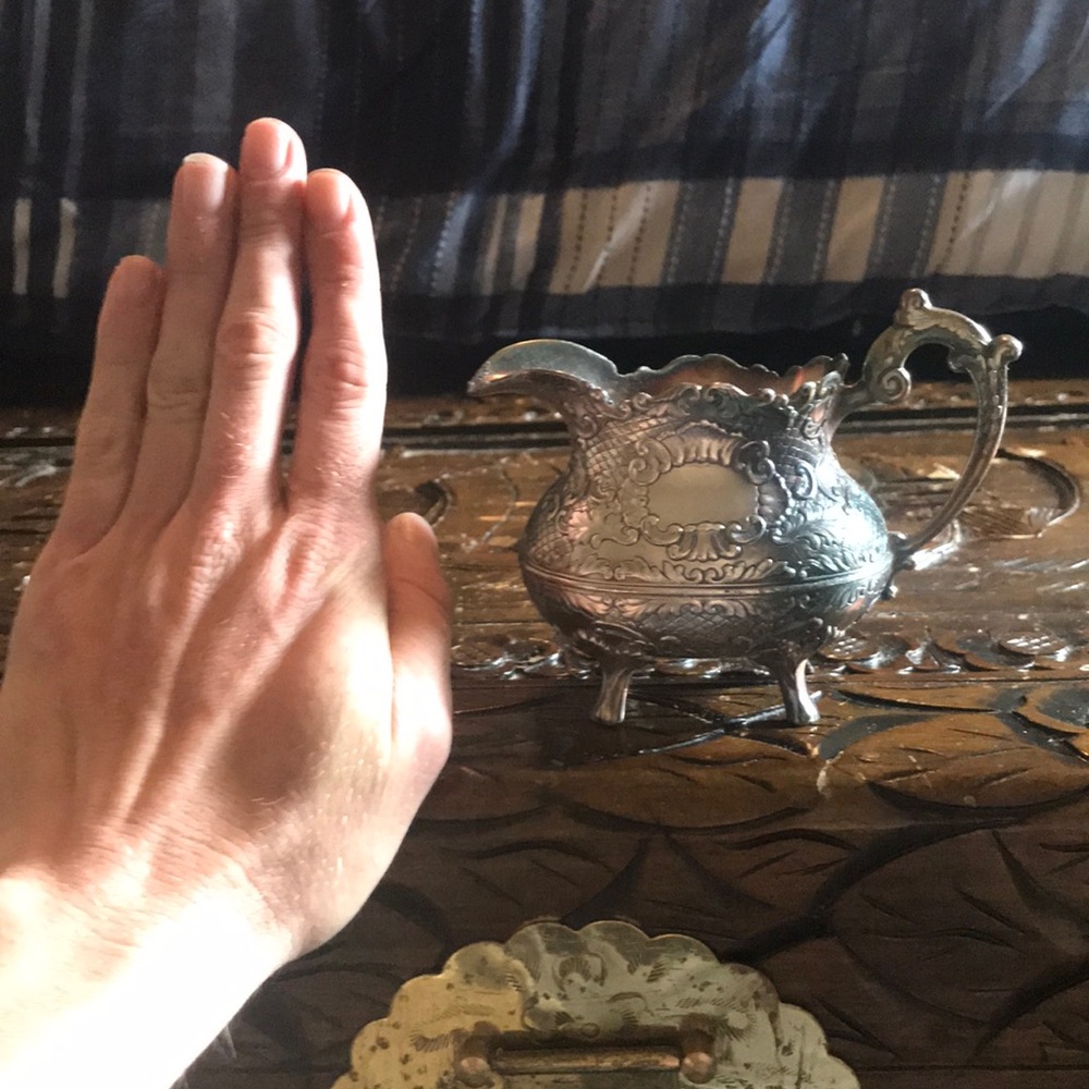 Antique Silver Japanese Mini Pitcher View 2